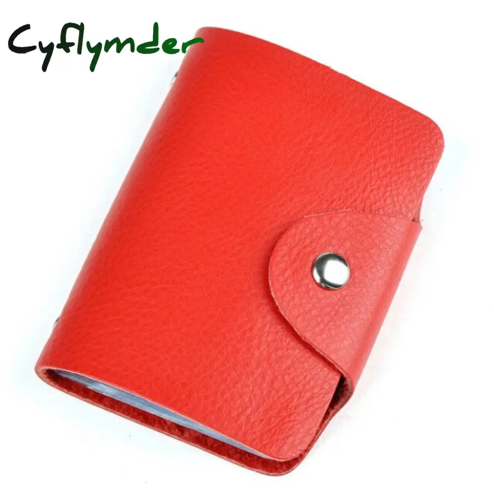 New Arrival Genuine Leather Business Card Case Women’s Id Bag Female Credit Holder 26 Bank Cards