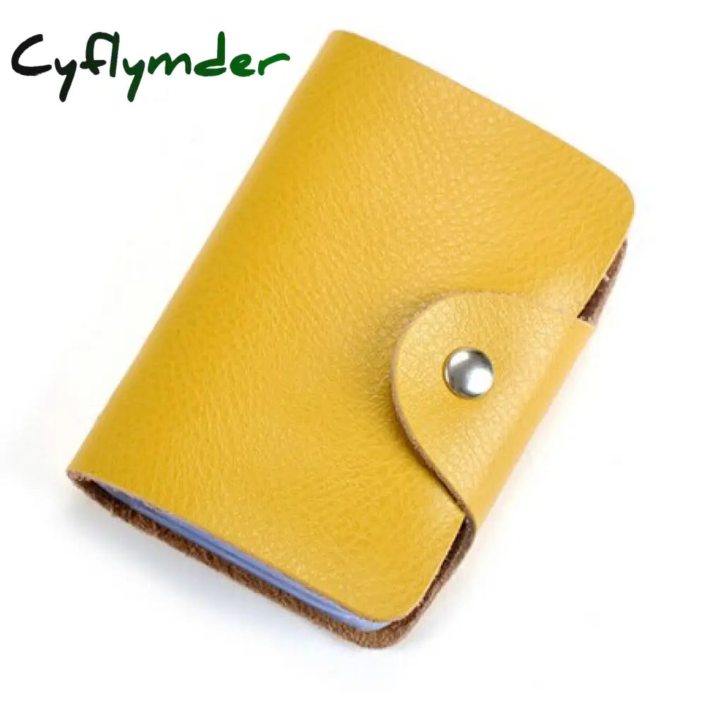 New Arrival Genuine Leather Business Card Case Women’s Id Bag Female Credit Holder 26 Bank Cards