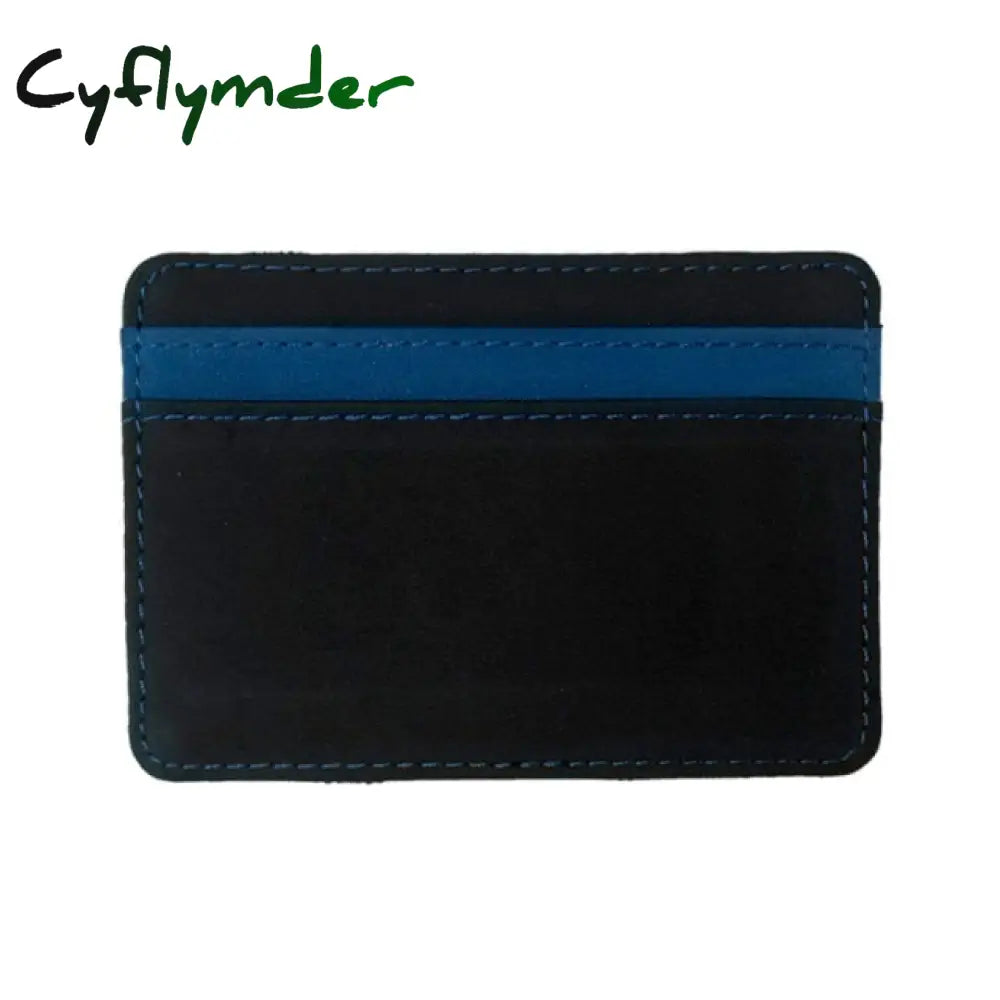 New Brand Men’s Leather Magic Wallet Money Clips Thin Clutch Bus Card Bag For Women Small Cash