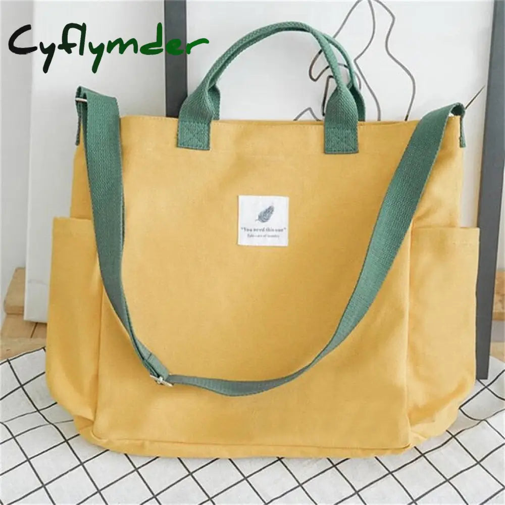 New Canvas Shoulder Bags Environmental Shopping Bag Tote Package Crossbody Purses Casual Handbag