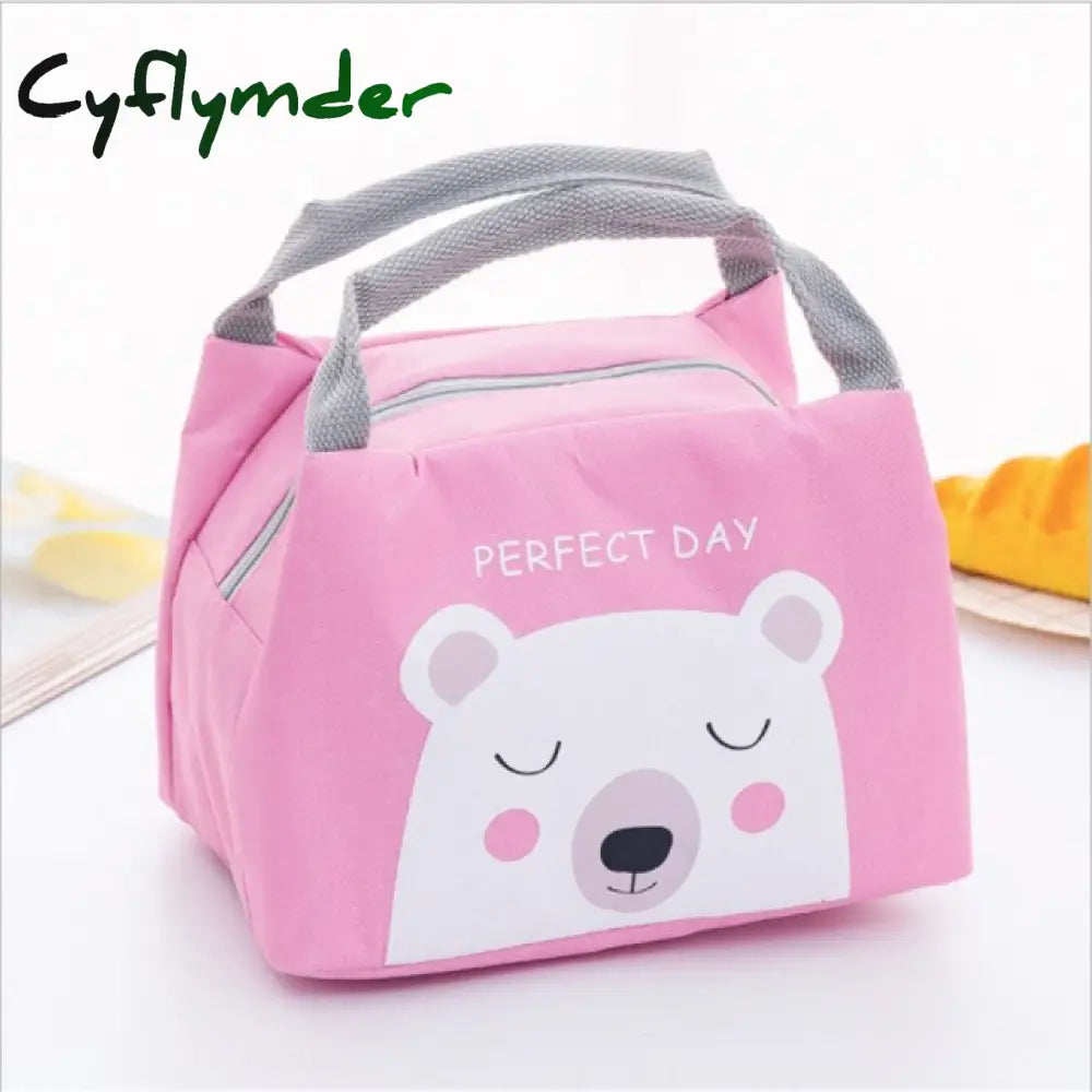 New Cute Cartoon Bento Box Bag Small Thermal Insulated Pouch For Kids Child School Snacks Lunch