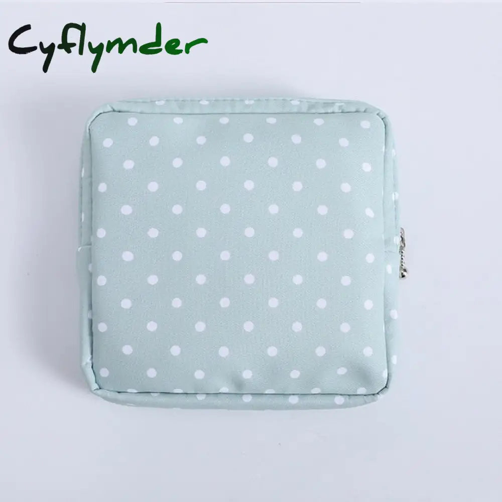 New Cute Sanitary Napkins Package Organizer Hygiene Cotton Bag Striped Mini Cosmetic Bags Travel