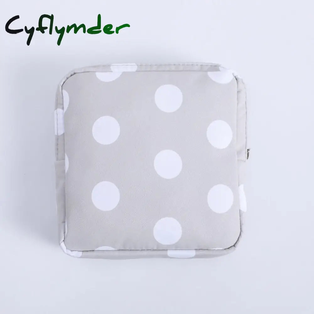 New Cute Sanitary Napkins Package Organizer Hygiene Cotton Bag Striped Mini Cosmetic Bags Travel