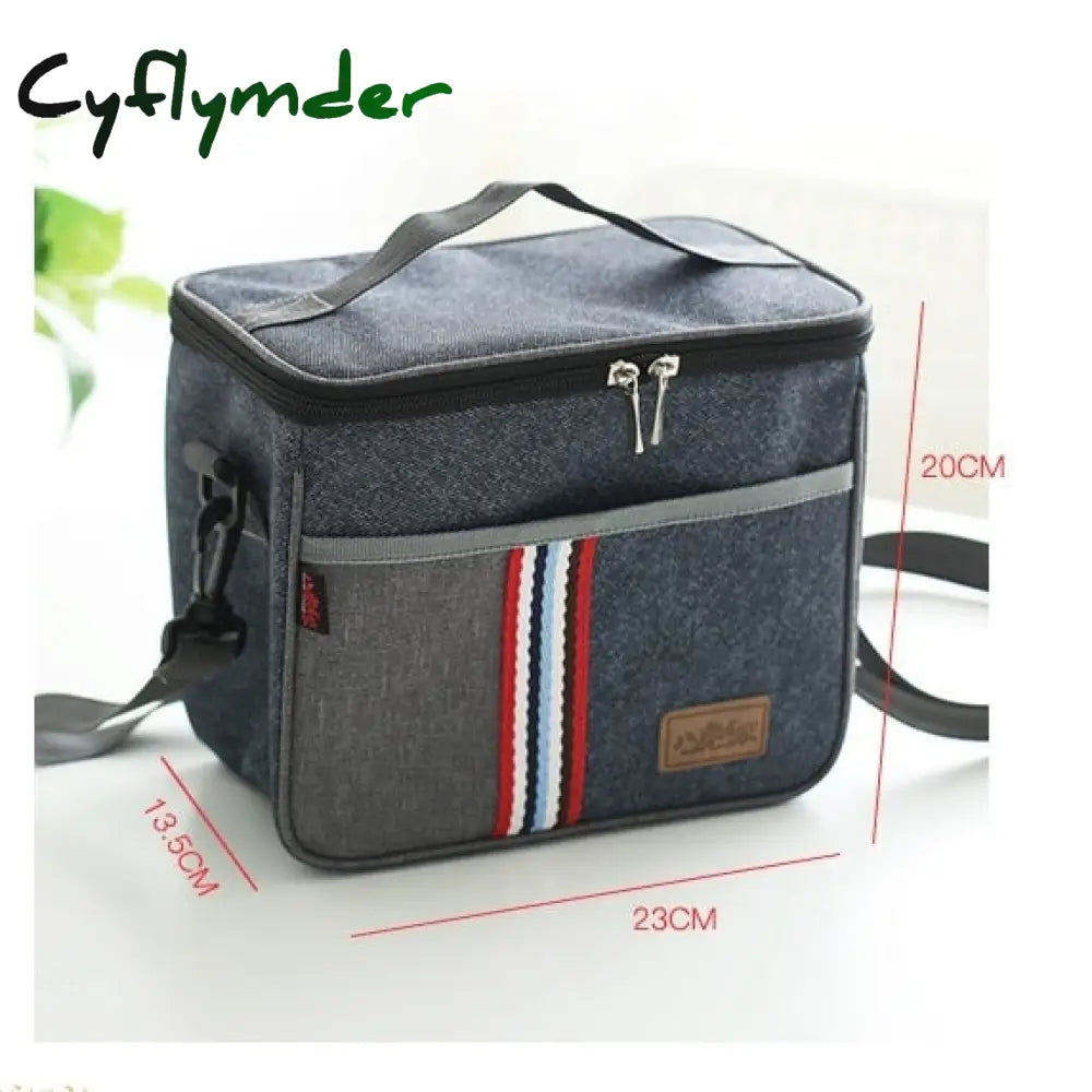 New Fashion Denim Lunch Bag Thermal Food Insulated Kids Women Or Men Casual Cooler Thermo Picnic