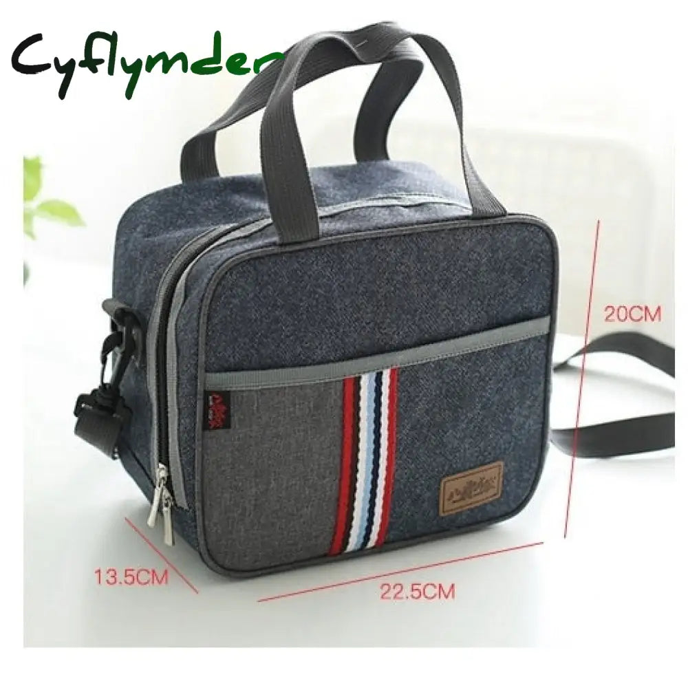 New Fashion Denim Lunch Bag Thermal Food Insulated Kids Women Or Men Casual Cooler Thermo Picnic