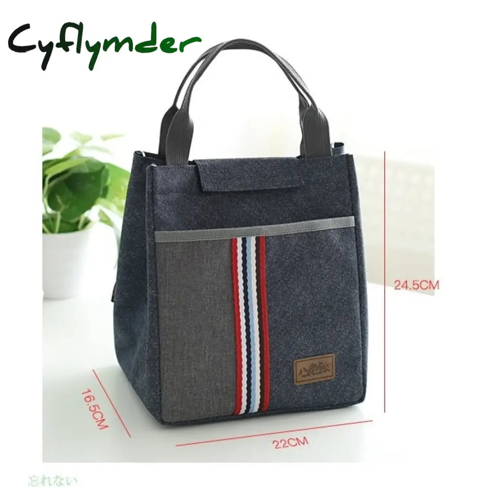 New Fashion Denim Lunch Bag Thermal Food Insulated Kids Women Or Men Casual Cooler Thermo Picnic