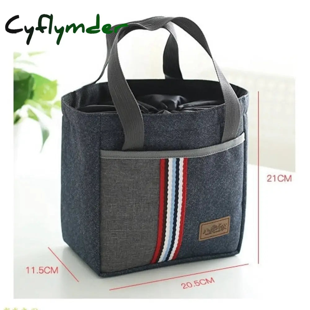 New Fashion Denim Lunch Bag Thermal Food Insulated Kids Women Or Men Casual Cooler Thermo Picnic