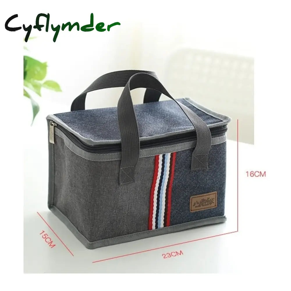 New Fashion Denim Lunch Bag Thermal Food Insulated Kids Women Or Men Casual Cooler Thermo Picnic