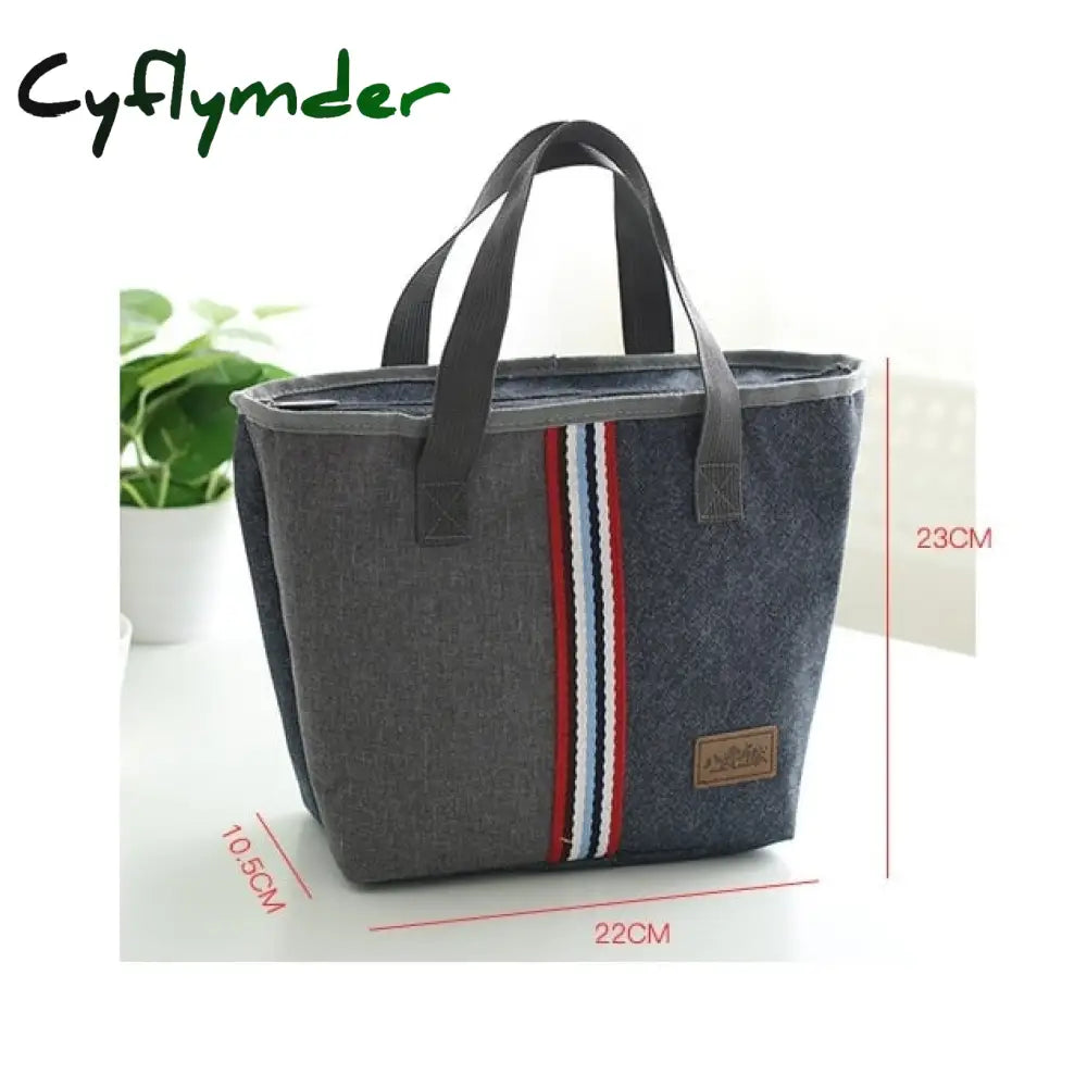 New Fashion Denim Lunch Bag Thermal Food Insulated Kids Women Or Men Casual Cooler Thermo Picnic