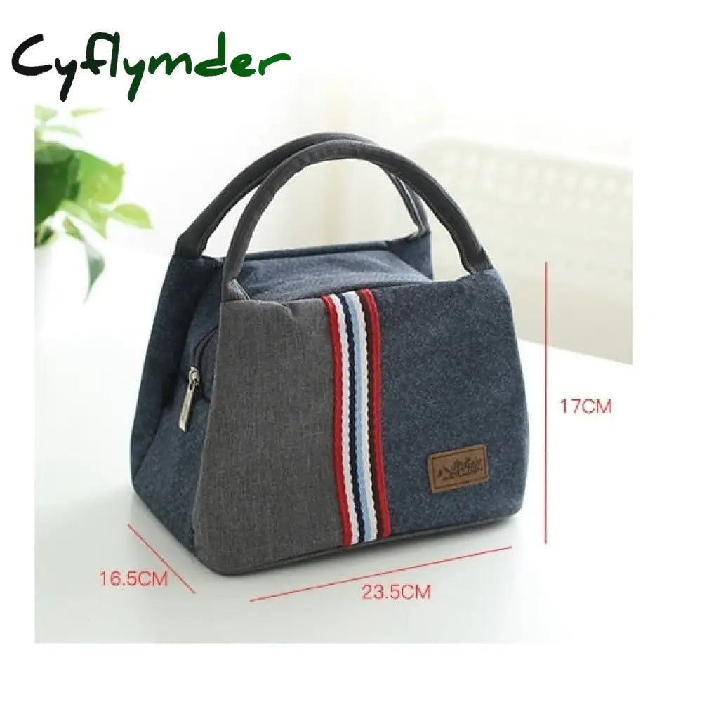 New Fashion Denim Lunch Bag Thermal Food Insulated Kids Women Or Men Casual Cooler Thermo Picnic