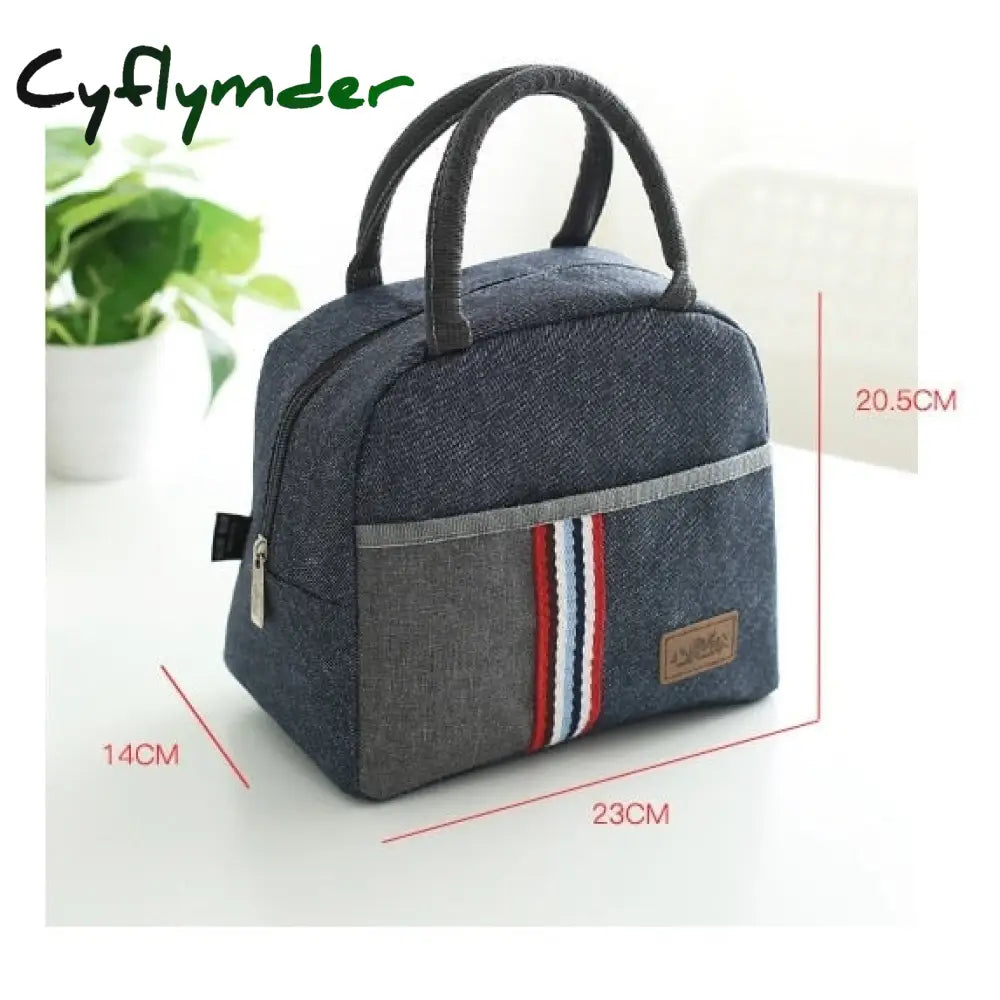 New Fashion Denim Lunch Bag Thermal Food Insulated Kids Women Or Men Casual Cooler Thermo Picnic