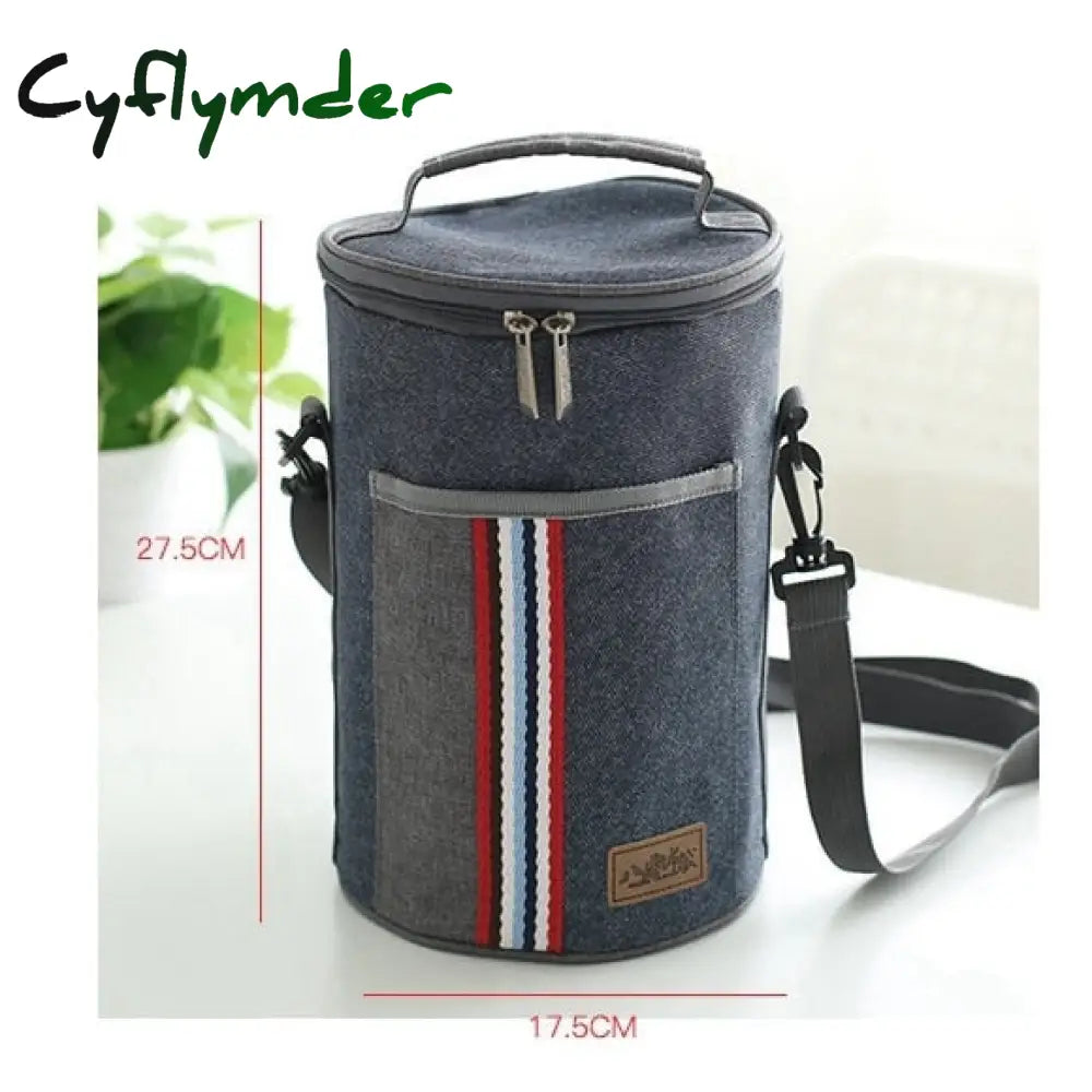 New Fashion Denim Lunch Bag Thermal Food Insulated Kids Women Or Men Casual Cooler Thermo Picnic