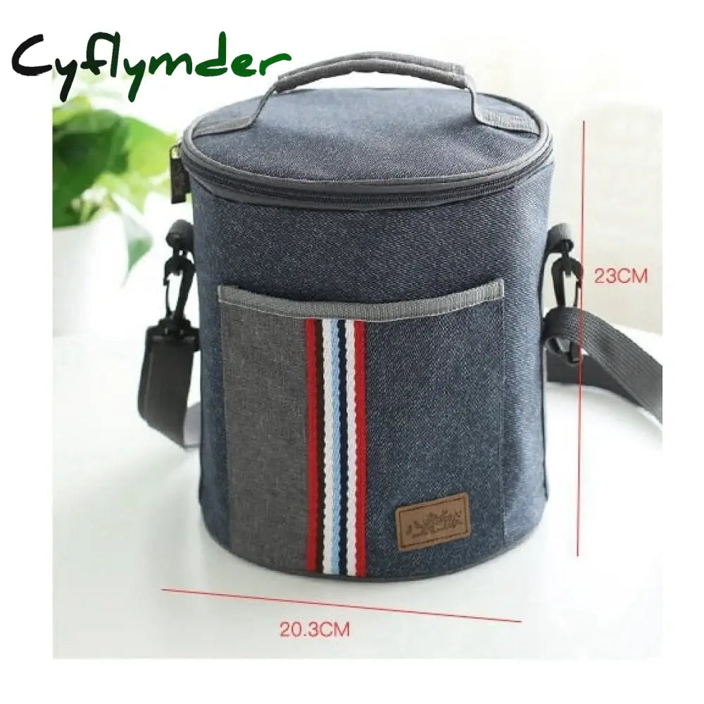 New Fashion Denim Lunch Bag Thermal Food Insulated Kids Women Or Men Casual Cooler Thermo Picnic