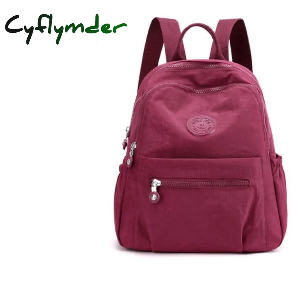 New Fashion Lightweight Travel Bag Large Capacity Backpack Female Simple And Versatile Schoolbag Red