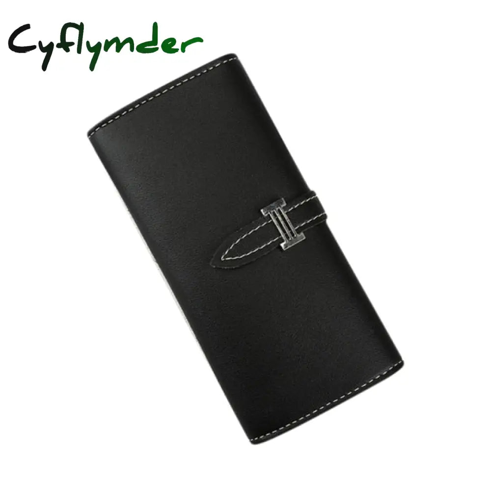 New Fashion Pu Leather Women Wallet Clutch Women’s Purse Best Phone Female Case Pocket Black