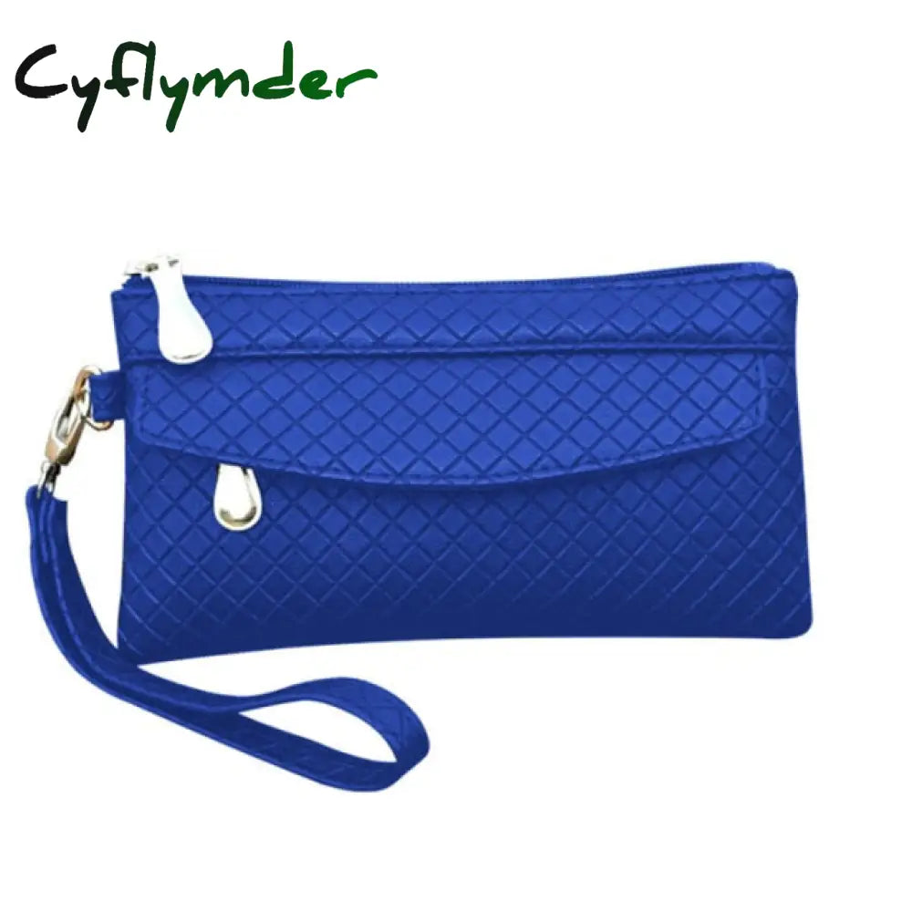 New Fashion Pu Leather Women Wallet Clutch Women’s Purse Best Phone Female Case Pocket Blue 1