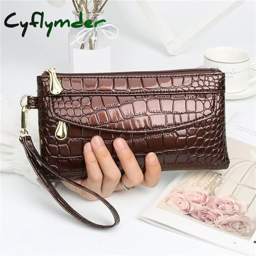 New Fashion Pu Leather Women Wallet Clutch Women’s Purse Best Phone Female Case Pocket Coffee 2