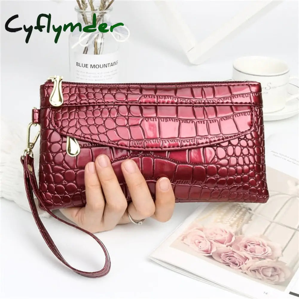 New Fashion Pu Leather Women Wallet Clutch Women’s Purse Best Phone Female Case Pocket Red 2