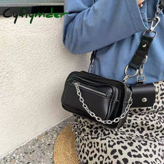 New Fashion Women Shoulder Bag American Style Street Vintage Biker Chain Handbag Casual Simple