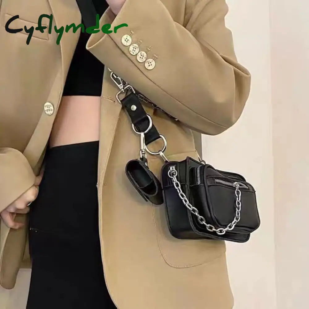 New Fashion Women Shoulder Bag American Style Street Vintage Biker Chain Handbag Casual Simple