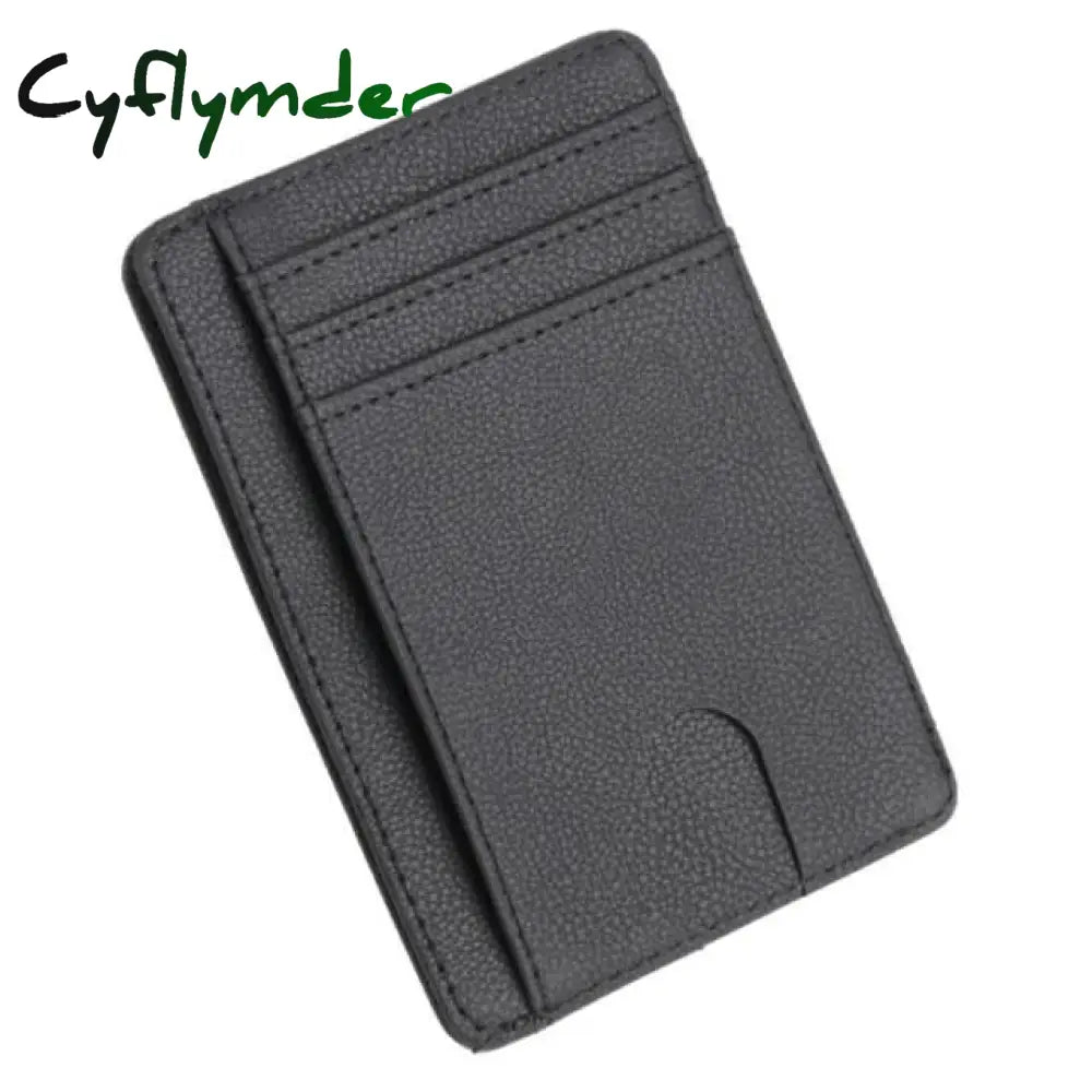 New Rfid Blocking Men’s Leather Wallet Slim Credit Card Holder Business Male Portable Mini Travel