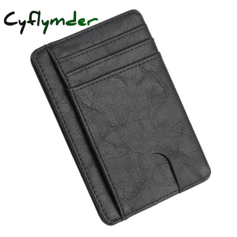 New Rfid Blocking Men’s Leather Wallet Slim Credit Card Holder Business Male Portable Mini Travel