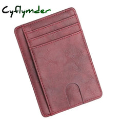 New Rfid Blocking Men’s Leather Wallet Slim Credit Card Holder Business Male Portable Mini Travel