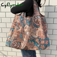 New Tote Foldable Colors Eco Reusable Polyester Portable Shoulder Handbag Cartoon Green Folding