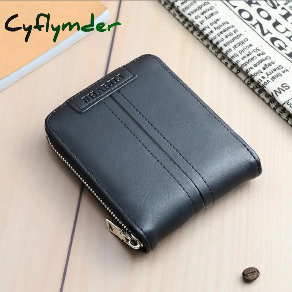 New Wallet Men Casual Short Male Clutch Leather Small Fashion Card Holder Coin Purse Billetera