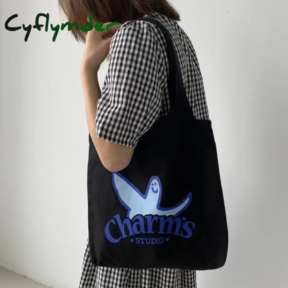 New Women Canvas Vest Shoulder Bag Big Capacity Cloth Shopping Bags Bubble Girls Ins Reusable Beach