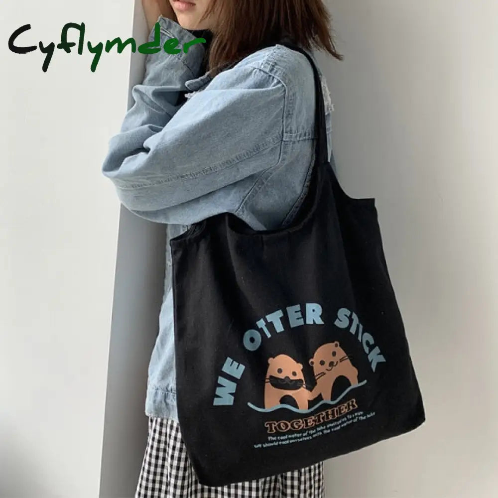 New Women Canvas Vest Shoulder Bag Big Capacity Cloth Shopping Bags Bubble Girls Ins Reusable Beach