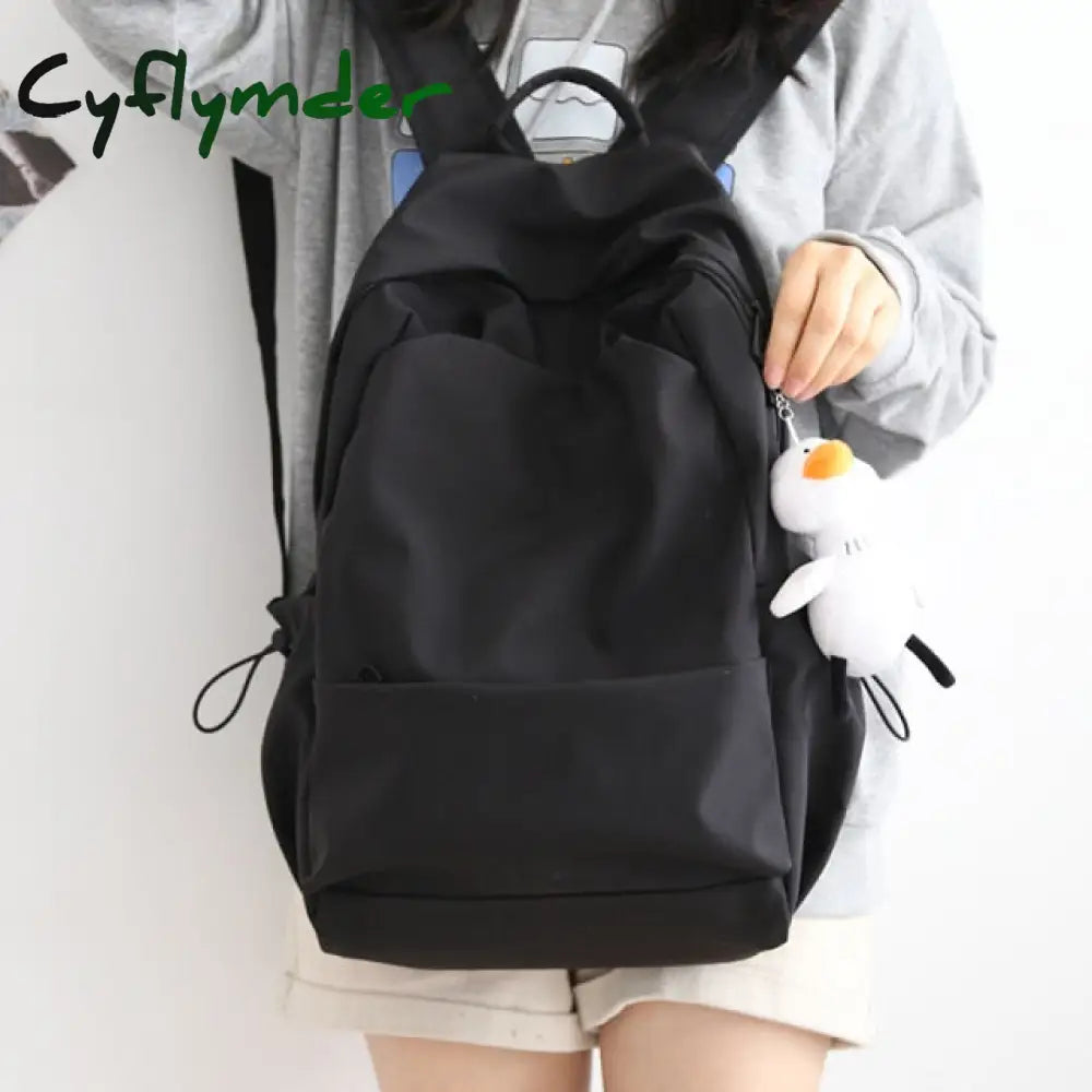 Nr Sen Series Large Capacity Solid Color Backpack Female Korean Version Versatile Schoolbag Male