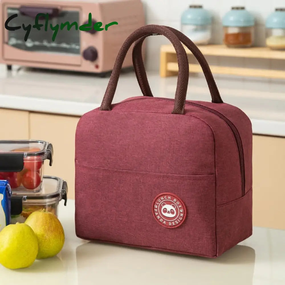 Portable Lunch Bag Thermal Insulated Box Tote Cooler Handbag Bento Pouch Picnic Dinner Container