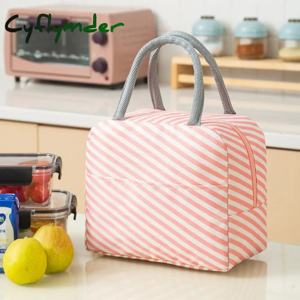 Portable Lunch Bag Thermal Insulated Box Tote Cooler Handbag Bento Pouch Picnic Dinner Container