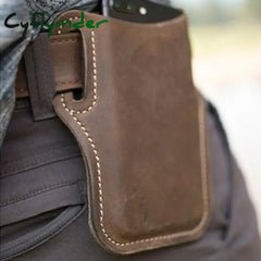 Portable Waist Bag Phone Pouch Attached Belt Plastic Men’s Wallets Imitation Leather Pocket