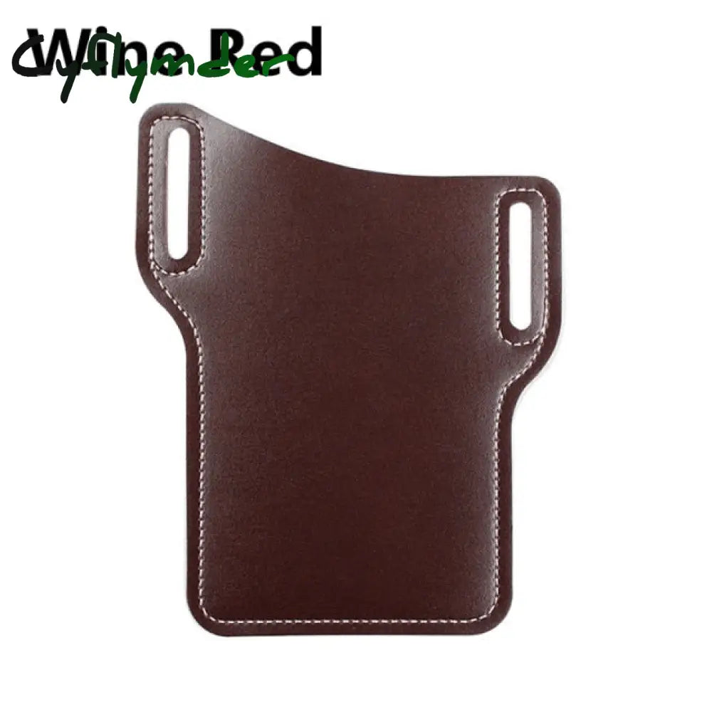 Portable Waist Bag Phone Pouch Attached Belt Plastic Men’s Wallets Imitation Leather Pocket