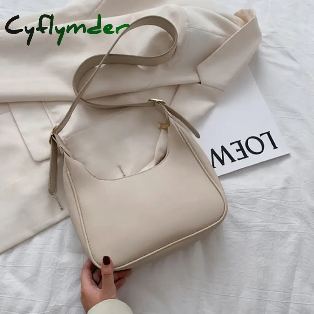 Pu Leather Street Crescent Zipper Shoulder Handbag Casual Retro Mini Bag Female Simple Crossbody