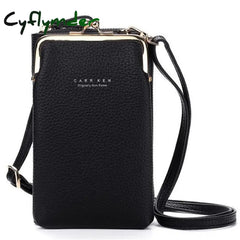 Pu Leather Women Mobile Phone Bag New Purse Clutch Handbag Solid Color Crossbody Bags For Ladies