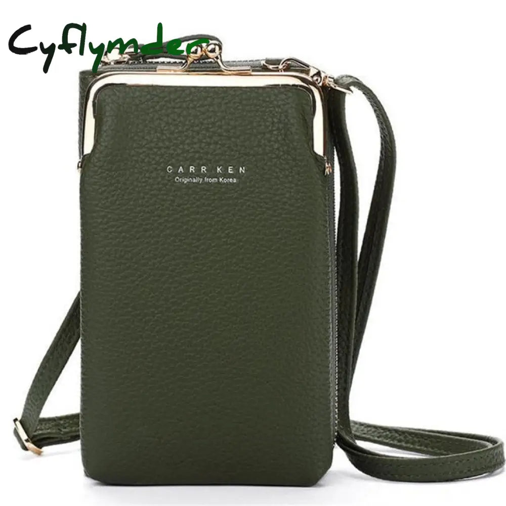 Pu Leather Women Mobile Phone Bag New Purse Clutch Handbag Solid Color Crossbody Bags For Ladies