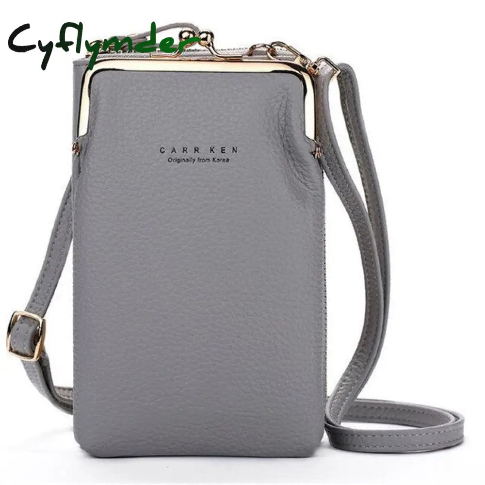 Pu Leather Women Mobile Phone Bag New Purse Clutch Handbag Solid Color Crossbody Bags For Ladies