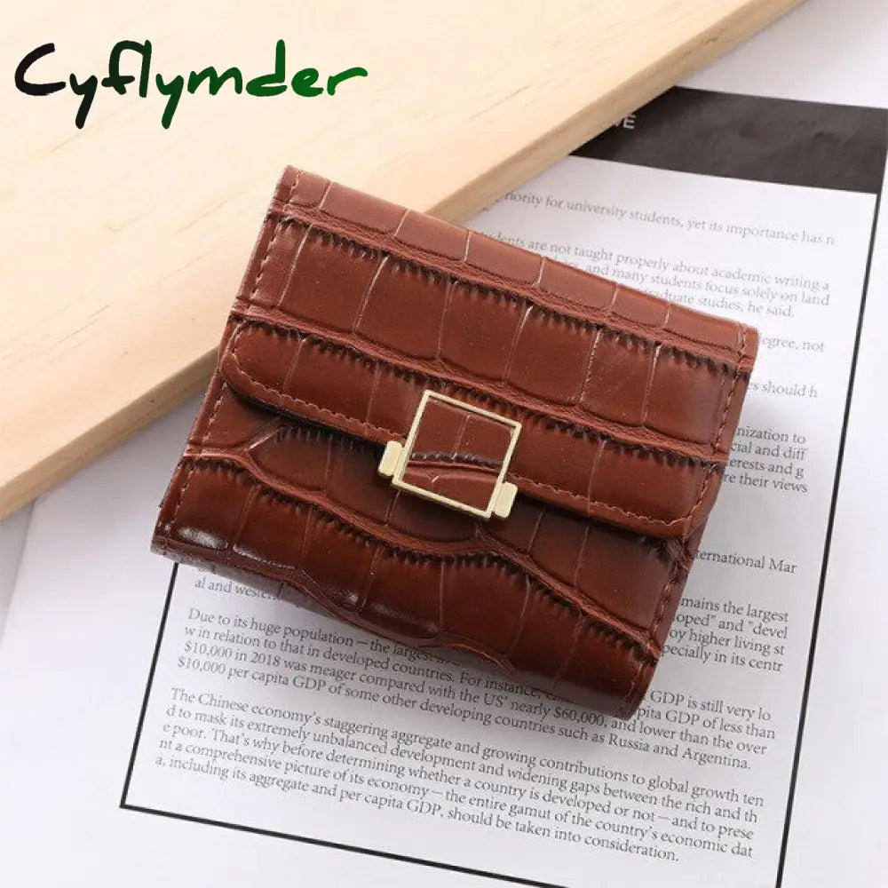 Retro Crocodile Card Holder Pattern Wallet Multifunctional Credit Case Fashion Pu Clutch Coin Purse