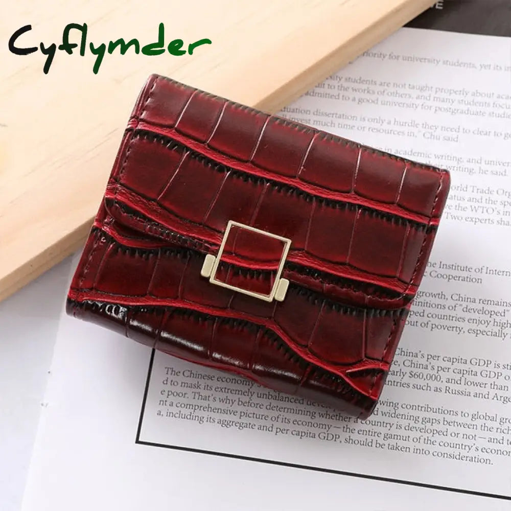 Retro Crocodile Card Holder Pattern Wallet Multifunctional Credit Case Fashion Pu Clutch Coin Purse