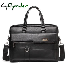 Retro Men Pu Leather Black Briefcase Business Handbags Male Vintage Shoulder Messenger Bag Large