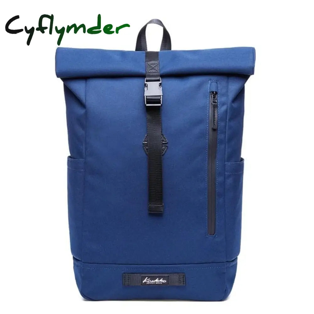 Roll Top Backpack Casual Vintage Daypack School Backpack For Teenager Shoulders Bag Men Women