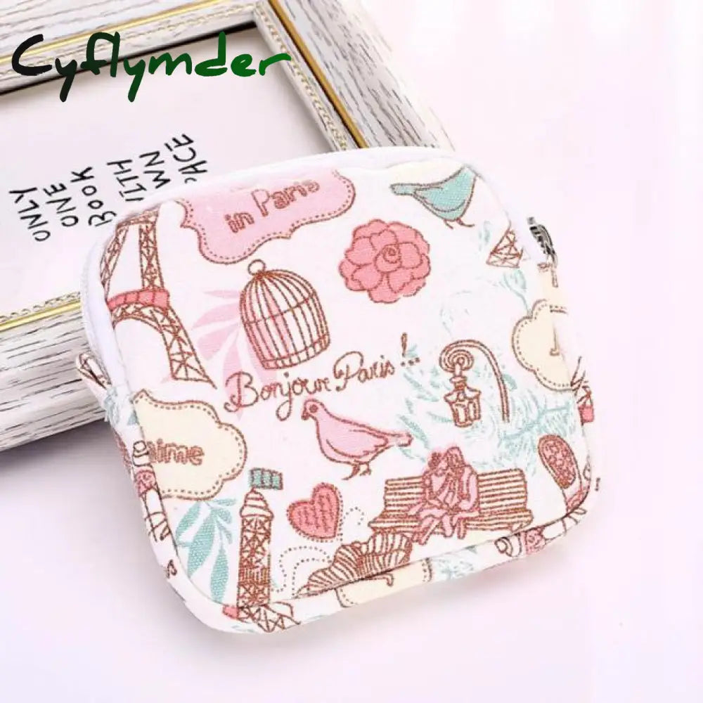 Sanitary Bag Napkin Towel Storage Organizer Credit Card Holder Pad Pouch Household Organization 3