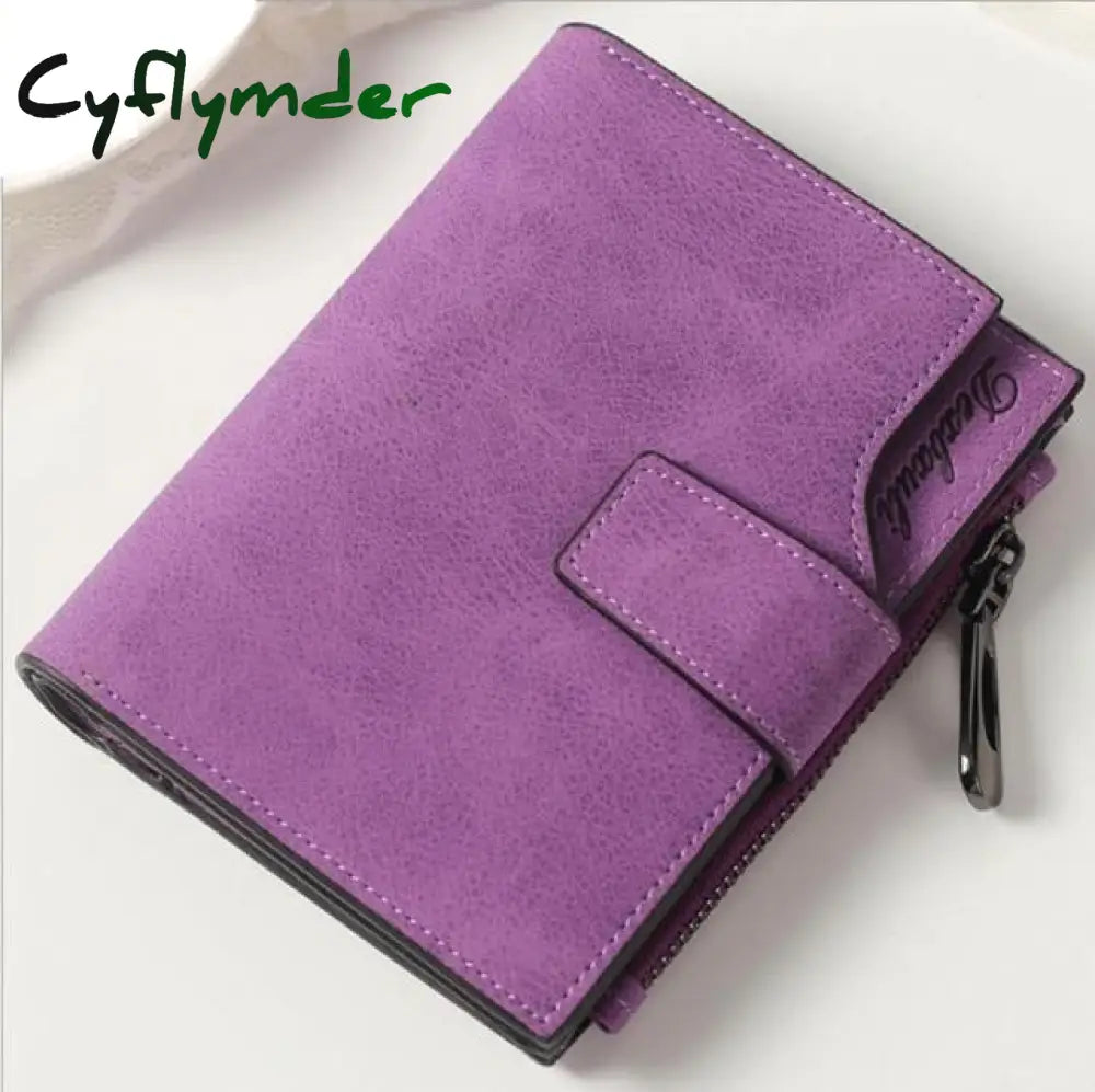 Short Wallet Women’s Leather Genuine Small Zip Purse Coin Sac Femme Luxury Brand Porte Feuille