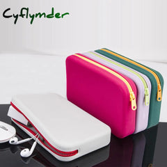 Small Square Silicone Cosmetic Storage Bag Large Capacity Travel Makeup Brush Holder Portable