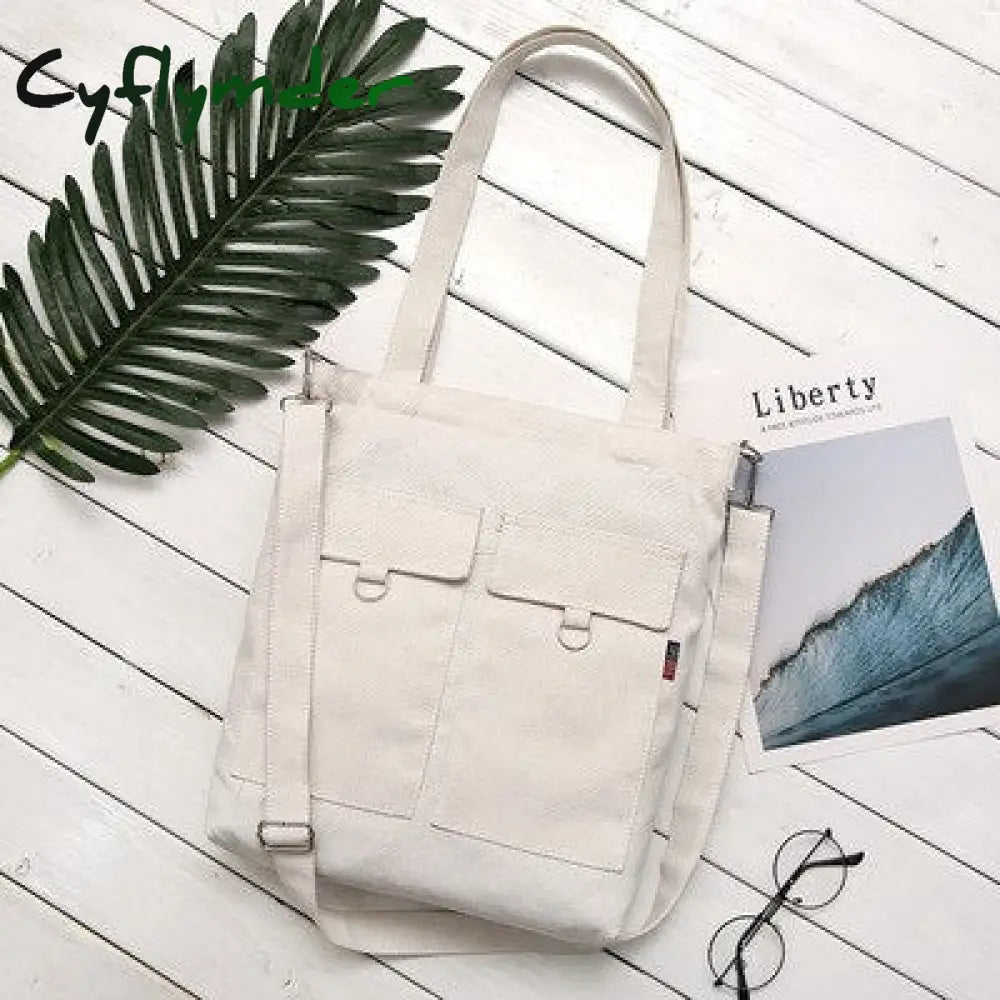 Soft Canvas Bag Large Capacity Women Shopping Casual Hasp Ladies One Shoulder Tote Bags 1