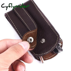 Soft Genuine Leather Keychain Housekeeper Case Wallet Edc Women Hasp Car Key Holder Organizer Bag