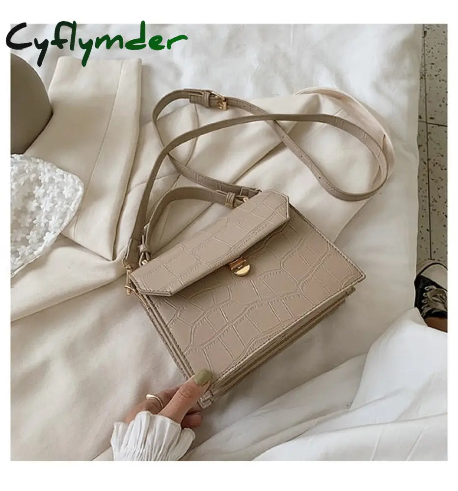 Stone Patent White Crossbody Bags For Women Small Handbag Bag Pu Leather Hand Ladies Designer